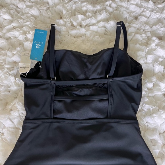 NWT Women's Shirred Strappy Cutout One Piece Swimsuit SIZE SMALL - Picture 9 of 16